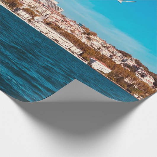 Papier Cadeau Vue d'Istanbul avec mouettes par beau temps, B (Coin)