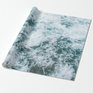 Papier Cadeau Vue du haut des vagues océaniques