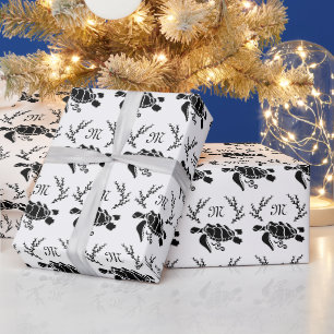 Papier Cadeau Vue latérale de la tortue noire