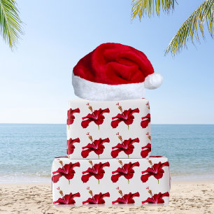 Papier Cadeau Vue latérale de l'Hibiscus rouge