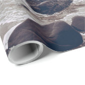 Papier Cadeau Vue magnifique sur la plage (Coin rond)