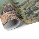 Papier Cadeau Vue panoramique de l'Exposition Universelle de Par (Coin rond)