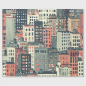 Papier Cadeau Vue ville (Plat)