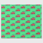 Papier Cadeau VUS hors route avec arbre de Noël (Plat)