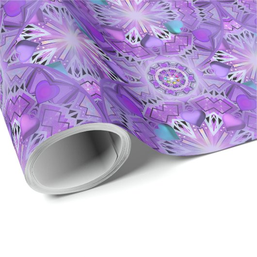 Papier Cadeau W2 pourpre (Coin rond)