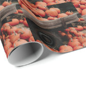 Papier Cadeau wagon citrouille (Coin rond)