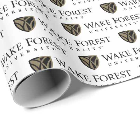 Papier Cadeau Wake Forest University Wordmark (Coin rond)