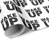 Papier Cadeau Wake up Black (Coin rond)