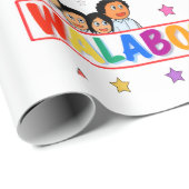 Papier cadeau walabookies (Coin rond)
