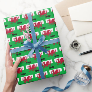 Papier Cadeau Wales Wrapper Paper, Gallois Drapeau patriotique