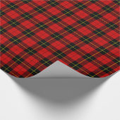 Papier Cadeau Wallace tartan rouge noir plaid (Coin)