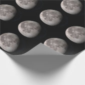 Papier Cadeau Waning gibbbous moon phase NASA images (Coin)