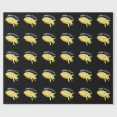 Papier Cadeau Wanna Cuttle Funny Cuttlefish Pun Dark BG (Plat)