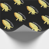Papier Cadeau Wanna Cuttle Funny Cuttlefish Pun Dark BG (Coin)