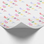 Papier Cadeau want to want multicolore (Coin)