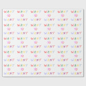 Papier Cadeau want to want multicolore (Plat)