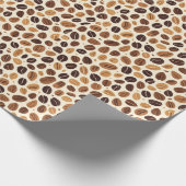 Papier Cadeau Warm Coffee Bean Roast Tones Seamless Pattern (Coin)