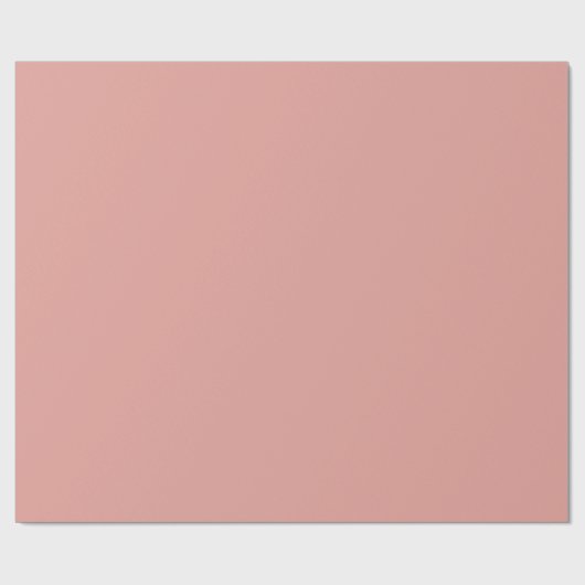 Papier Cadeau Warm Coral Rose Solid (Plat)
