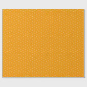 Papier Cadeau Warm Orange Ditsy Flower Polka Dots Pattern (Plat)