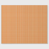 Papier Cadeau Warm Orange Linen Plaid Pattern (Plat)
