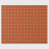 Papier Cadeau Warm Rust Orange & Cream Minimalist (Plat)