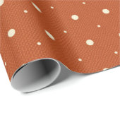 Papier Cadeau Warm Rust Orange & Cream Minimalist (Coin rond)