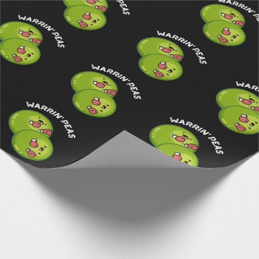 Papier Cadeau Warrin Peace Funny Pea Pun Dark BG (Coin)