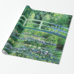 Papier Cadeau Water Lilies et pont japonais, Claude Monet