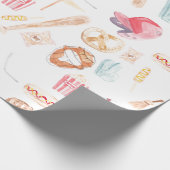 Papier Cadeau Watercolor Baseball (Coin)