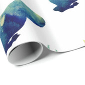 Papier Cadeau Watercolor Capricorn (Coin rond)