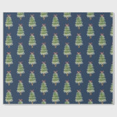 Papier Cadeau watercolor christmas tree (Plat)