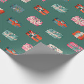 Papier Cadeau Watercolor Colorful Gifts Pattern Cute (Coin)