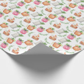 Papier Cadeau Watercolor Derby Day Mint Julep Drinks (Coin)