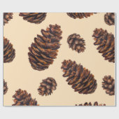 Papier Cadeau Watercolor fir cone seamless pattern, watercolour (Plat)