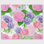 Papier Cadeau Watercolor floral pattern (Plat)