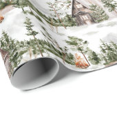 Papier Cadeau Watercolor Forest (Coin rond)