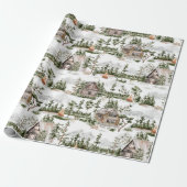 Papier Cadeau Watercolor Forest (Déroulé)