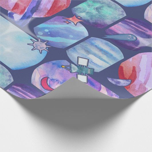 Papier Cadeau Watercolor Galaxy Patchwork (Coin)