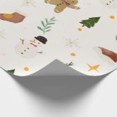 Papier Cadeau Watercolor Hand-Drawn Christmas Seamless Pattern (Coin)