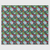 Papier Cadeau Watercolor Holiday Silhouettes Wrapping Paper (Plat)