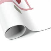 Papier Cadeau Watercolor Holly Berries Christmas Tree Holiday (Coin rond)