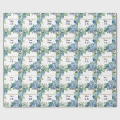 Papier Cadeau Watercolor Hydrangeas “Congratulations” Wrapping (Plat)