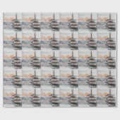 Papier Cadeau Watercolor Japanese Pagoda & Fuji (Plat)