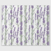 Papier Cadeau Watercolor Lavender Flowers (Plat)