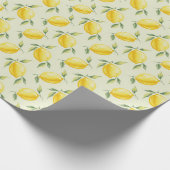 Papier Cadeau Watercolor Lemon Summer Pattern (Coin)