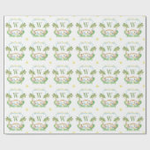 Papier Cadeau Watercolor Nativity Monogram Crest Christmas (Plat)