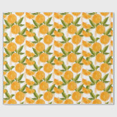 Papier Cadeau Watercolor Orange Pattern (Plat)
