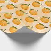 Papier Cadeau Watercolor Orange Pattern (Coin)