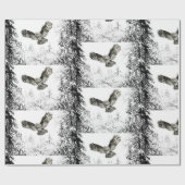 Papier Cadeau Watercolor Owl Flight (Plat)