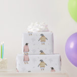 Papier Cadeau Watercolor Penguin Birds Christmas Nature Art<br><div class="desc">Watercolor Penguin Birds Christmas Nature Art</div>